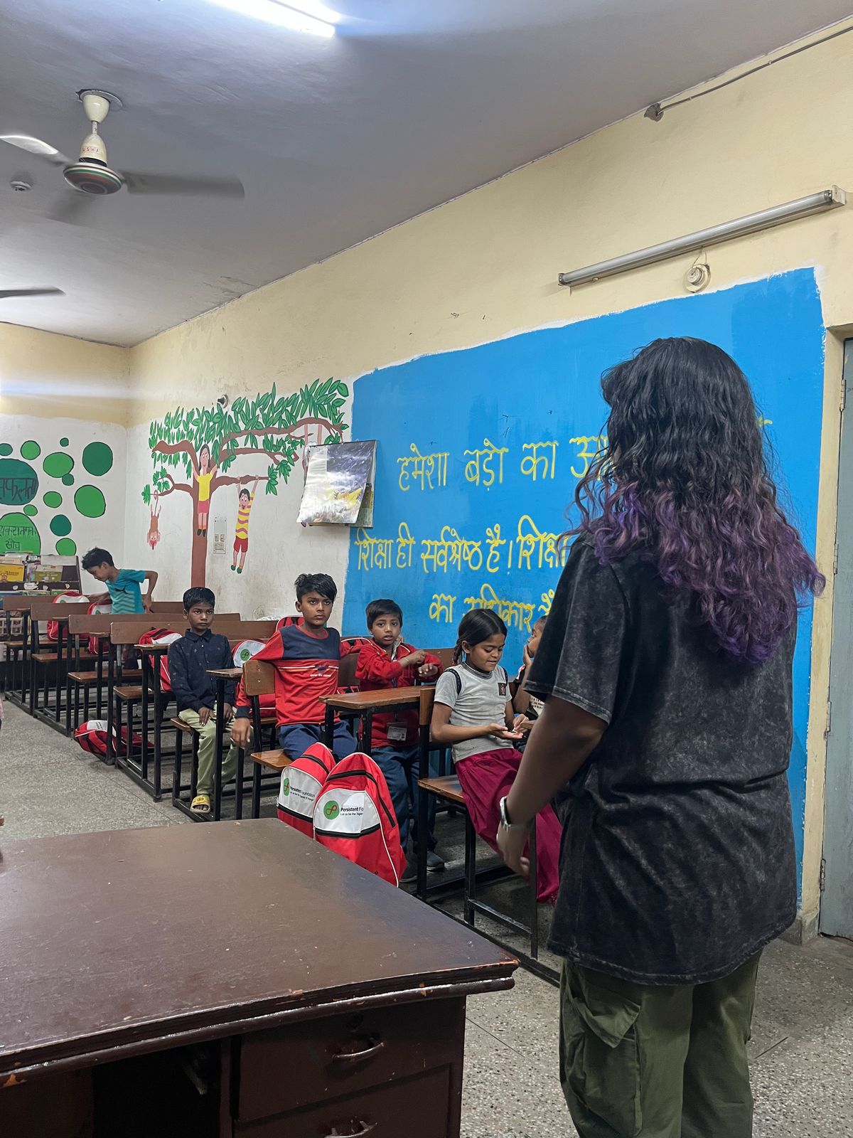 Children writing TSC